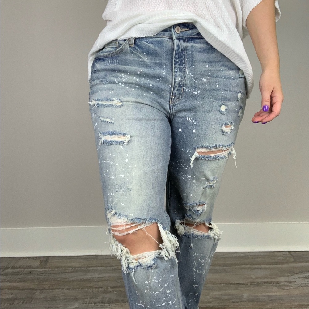Jolene Distressed Girlfriend Jeans KanCan - Picture 6 of 8
